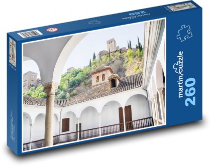 Alhambra - Granada, Španělsko - Puzzle 260 dílků, rozměr 41x28,7 cm