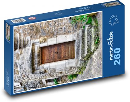 Vstupní dveře středověkého domu - puzzle 260 dílků