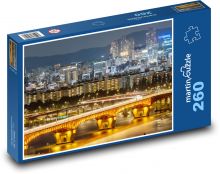Korejská republika - most ve městě Puzzle 260 dílků - 41 x 28,7 cm