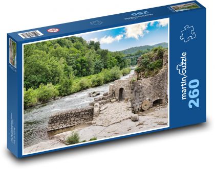 Ruins - river - Puzzle 260 pieces, size 41x28.7 cm 