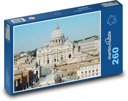 Bazylika św. Piotra, Rzym - Puzzle 260 elementów, rozmiar 41x28,7 cm