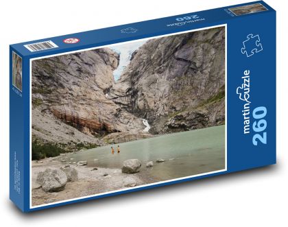 Ledovcové jezero v horách - puzzle 260 dílků