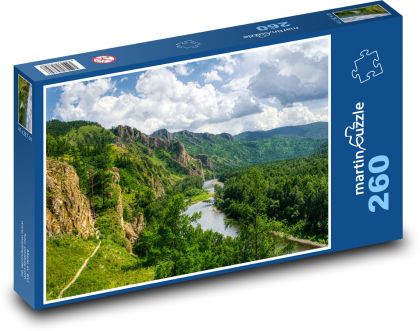 Chakasja - rzeka, Rosja - Puzzle 260 elementów, rozmiar 41x28,7 cm