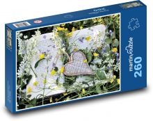 Jarní květiny - kniha Puzzle 260 dílků - 41 x 28,7 cm