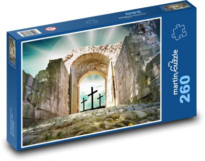 Okrągły łuk w zamku - Puzzle 260 elementów, rozmiar 41x28,7 cm