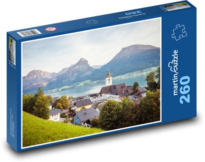 Jazero Wolfgangsee - Rakúsko - Puzzle 260 dielikov, rozmer 41x28,7 cm