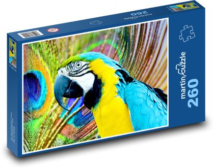 Papagáj - ara - Puzzle 260 dielikov, rozmer 41x28,7 cm