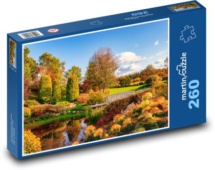 Stromy a květiny na podzim - puzzle 260 dílků