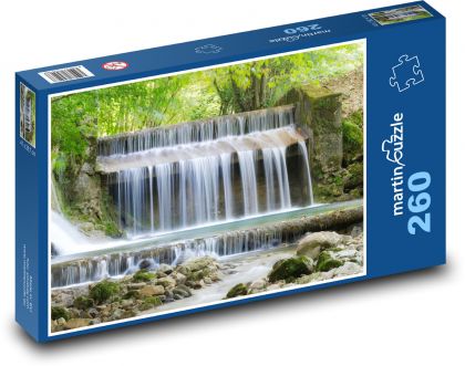 Wodospad - natura, woda - Puzzle 260 elementów, rozmiar 41x28,7 cm