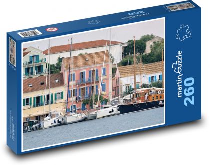 Sea - port, ships - Puzzle 260 pieces, size 41x28.7 cm 