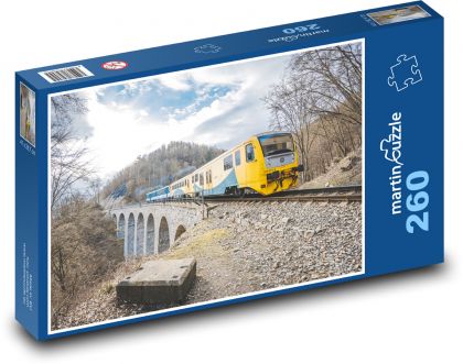 Train - tracks, viaduct - Puzzle 260 pieces, size 41x28.7 cm 