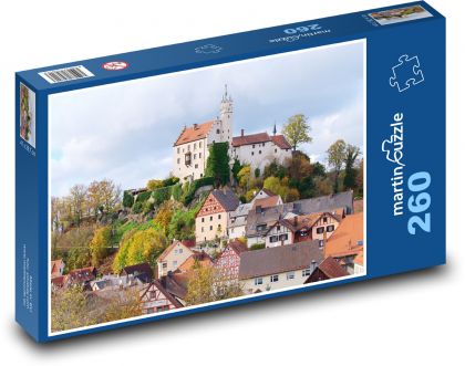 Nemecko - hrad, mesto - Puzzle 260 dielikov, rozmer 41x28,7 cm