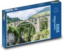 Železničný most - Švajčiarsko Puzzle 260 dielikov - 41 x 28,7 cm 