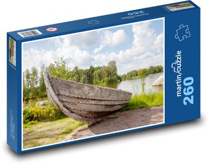 Loď - jazero - Puzzle 260 dielikov, rozmer 41x28,7 cm