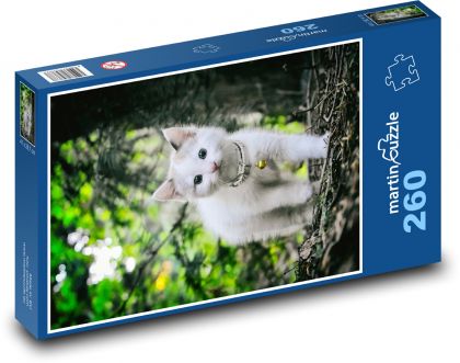 Mačiatko v lese - Puzzle 260 dielikov, rozmer 41x28,7 cm