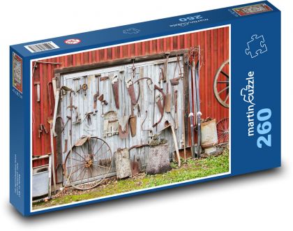 Stare narzędzia - Puzzle 260 elementów, rozmiar 41x28,7 cm