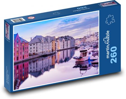 Norsko - přístav - puzzle 260 dílků