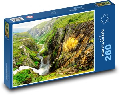 Vodopád - příroda - puzzle 260 dílků