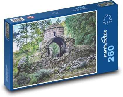Cypr - Opuszczony klasztor - Puzzle 260 elementów, rozmiar 41x28,7 cm
