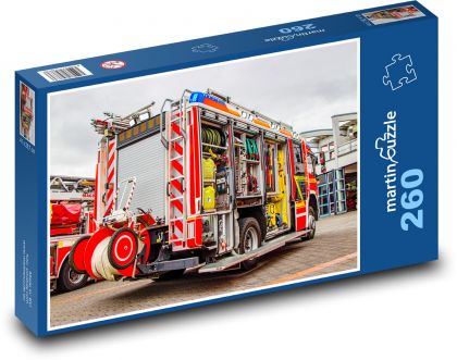 Hasičské auto - puzzle 260 dílků