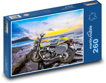 Motocykl u moře - puzzle 260 dílků