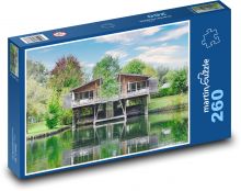 Domy nad wodą Puzzle 260 elementów - 41x28,7 cm