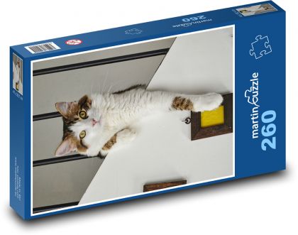 Domáca mačka - Puzzle 260 dielikov, rozmer 41x28,7 cm