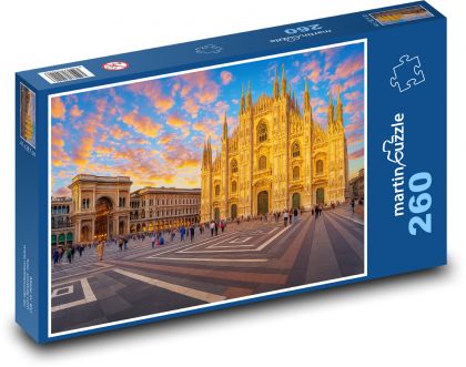 Malarstwo - Włochy, Mediolan - Puzzle 260 elementów, rozmiar 41x28,7 cm