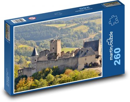 Luxembourg - Bourscheid Castle - Puzzle 260 pieces, size 41x28.7 cm 