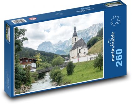 Alps - Church - Puzzle 260 pieces, size 41x28.7 cm 