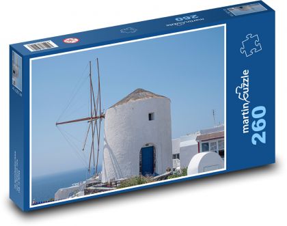 Santorini - mlýn - puzzle 260 dílků