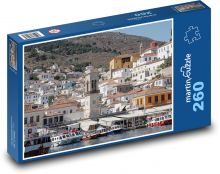 Řecko - Hydra - přístav Puzzle 260 dílků - 41 x 28,7 cm