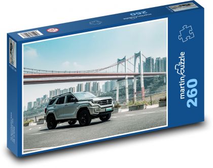 Auto SUV ve městě - puzzle 260 dílků