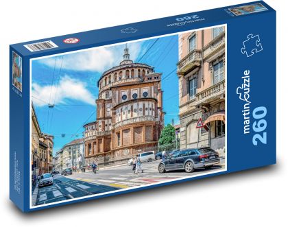 Włochy - Mediolan - Puzzle 260 elementów, rozmiar 41x28,7 cm