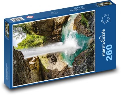 Vodopád ve skále - puzzle 260 dílků