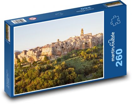 Zachód słońca - Toskania, Włochy - Puzzle 260 elementów, rozmiar 41x28,7 cm