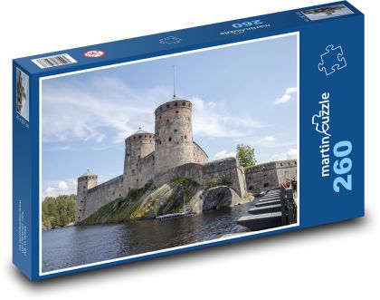 Zamek Olavinlinna - Finlandia - Puzzle 260 elementów, rozmiar 41x28,7 cm