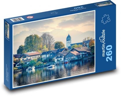 Deutsches Dorf - Sonnenuntergang - Puzzle - 260 Teile