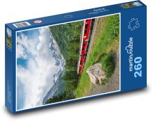 Vlak na horách - Švýcarsko Puzzle 260 dílků - 41 x 28,7 cm