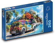 Auto - príroda Puzzle 260 dielikov - 41 x 28,7 cm 
