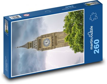 Londyn - Elizabeth Tower - Puzzle 260 elementów, rozmiar 41x28,7 cm