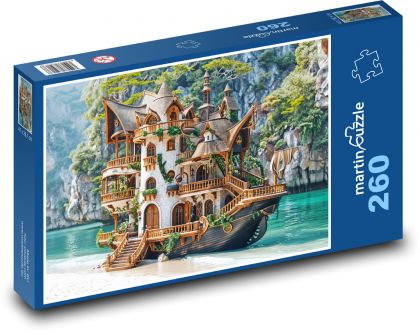 Loď na moři - puzzle 260 dílků