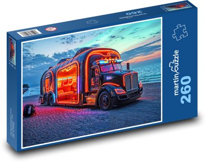 Auto na pláži - puzzle 260 dílků