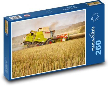 Žatva - kombajn - Puzzle 260 dielikov, rozmer 41x28,7 cm