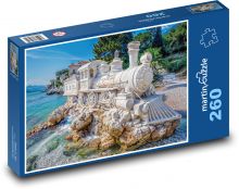 Lokomotive - Zug auf dem Felsen Puzzle 260 Teile - 41 x28,7 cm