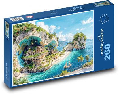 Dům u moře - puzzle 260 dílků