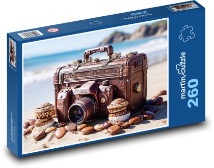 Čokoláda - fotoaparát - Puzzle 260 dielikov, rozmer 41x28,7 cm