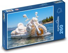 Motocykl v moři Puzzle 260 - 41x28,7 cm