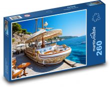 Couch - Boot, Strand Puzzle 260 Teile - 41 x28,7 cm