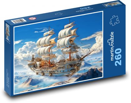 Ein Segelboot. - Puzzle - 260 Teile